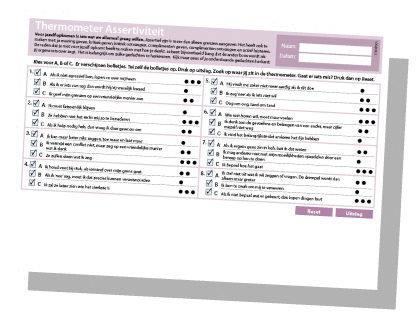 voorbeeld van de assertiviteisthermometer