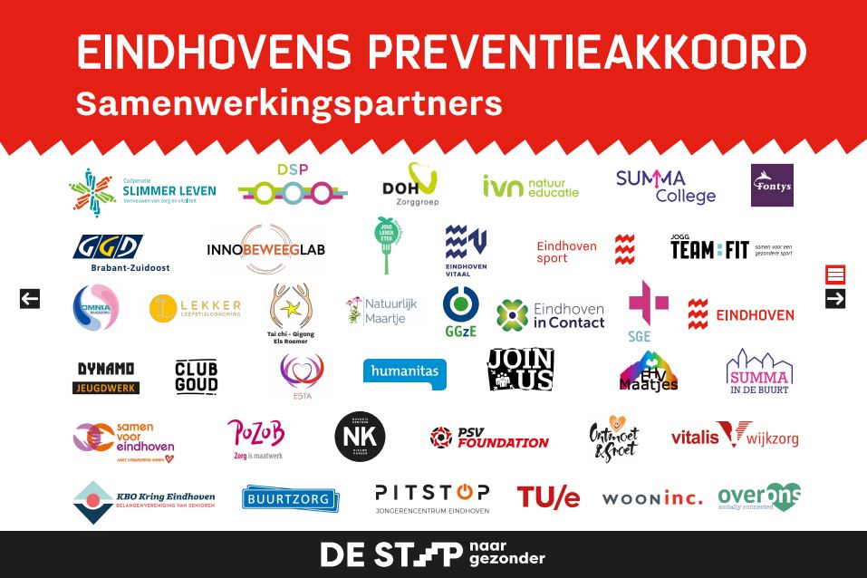 logo's van de samenwerkende partners van het Eindhovens preventieakkoord