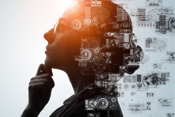 AI gegenereerde afbeelding van een vrouwengezicht