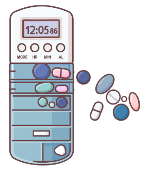 Illustratie pillendoos