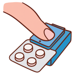 Illustratie tabletuitdrukker