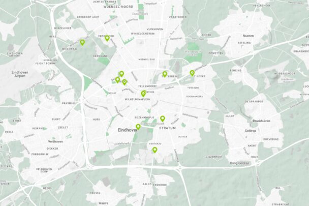 Kaart van regio Eindhoven